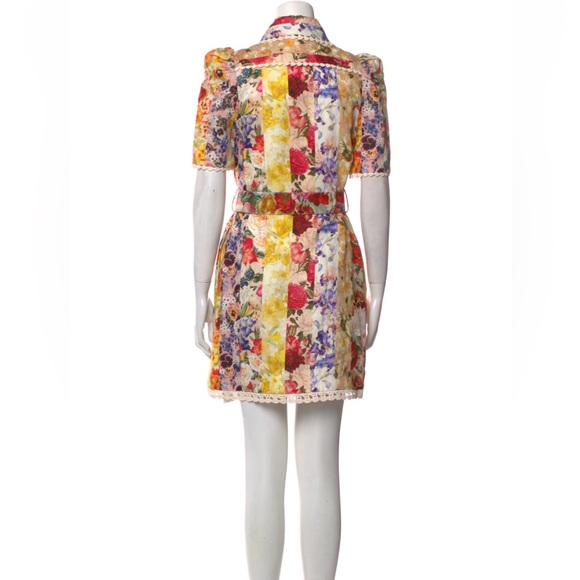 NWOT Zimmermann Wonderland Floral-print Linen Shirt Dress - Picture 7 of 10